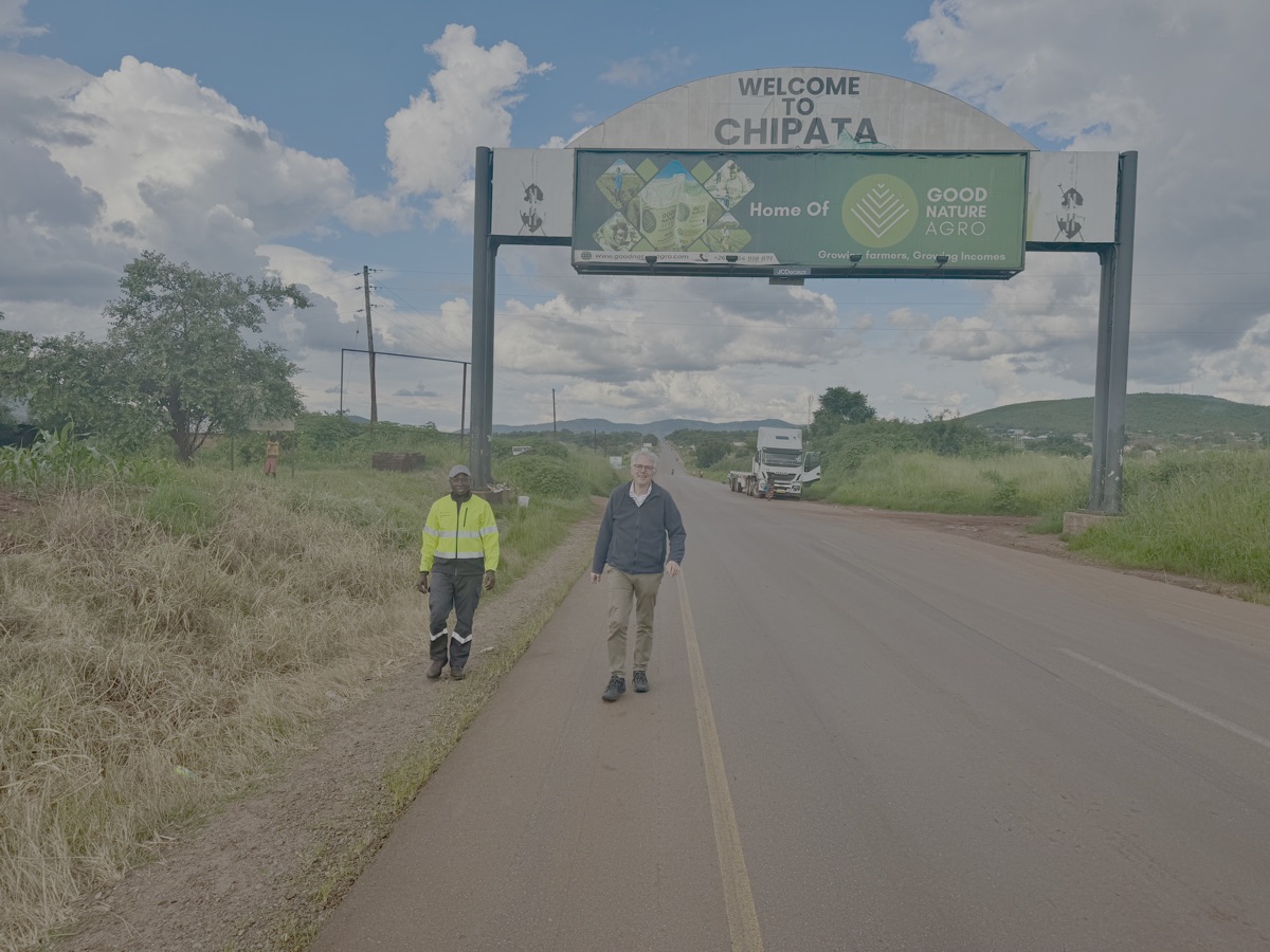 Hier Dawson en ikzelf. Aankomst in Chipata