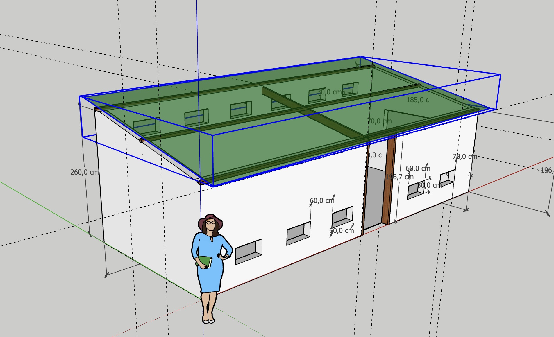 Dit is een ontwerp voor een kippenschuur. We willen een kleine biologische kippen houderij beginnen als onderdeel van onze biologische tuin. Zonder organische mest kunnen we namenlijk geen biologische compost maken. 
