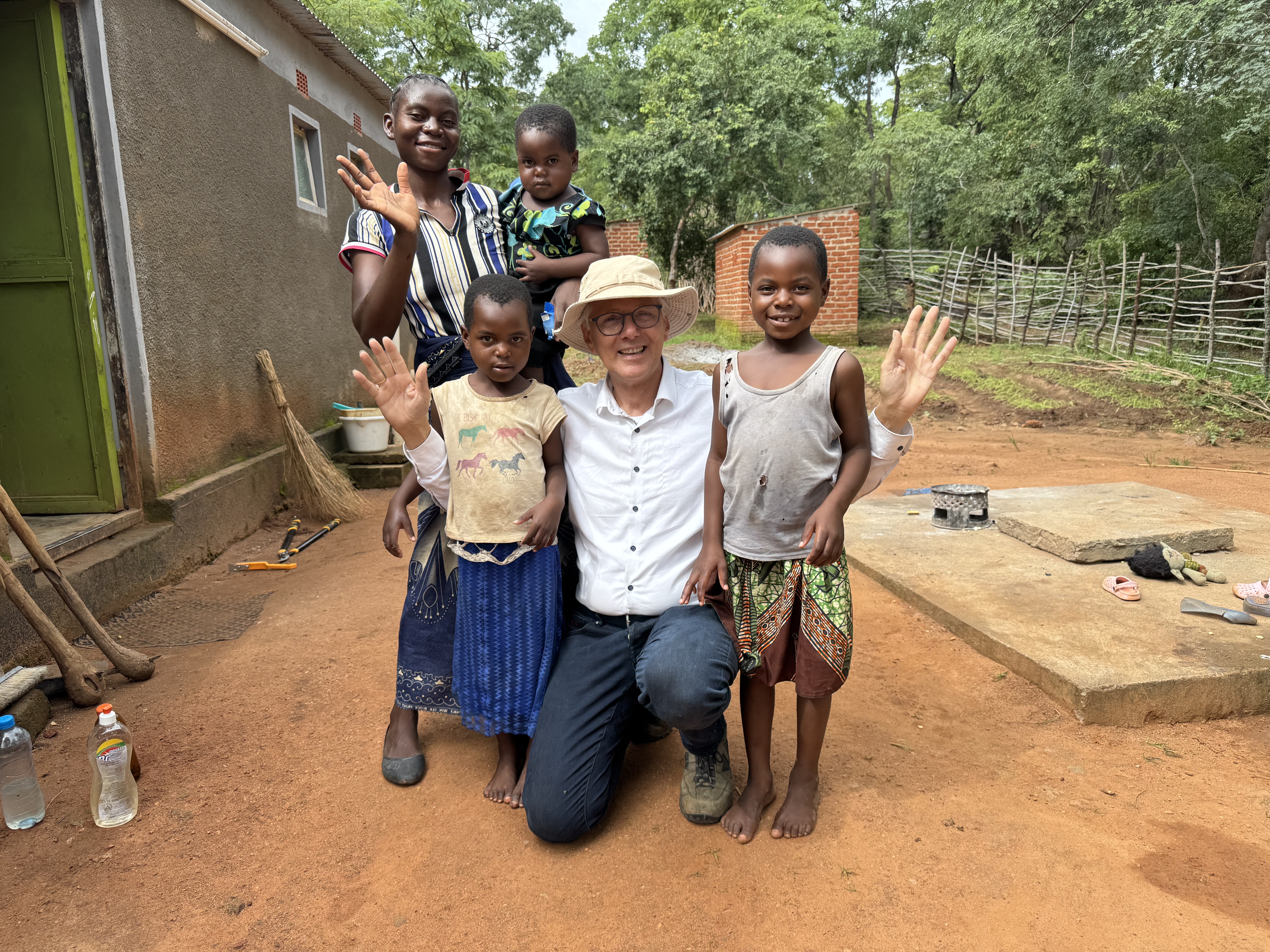 Afscheid van de Matambo familie voor mijn vertrek terug naar Nederland